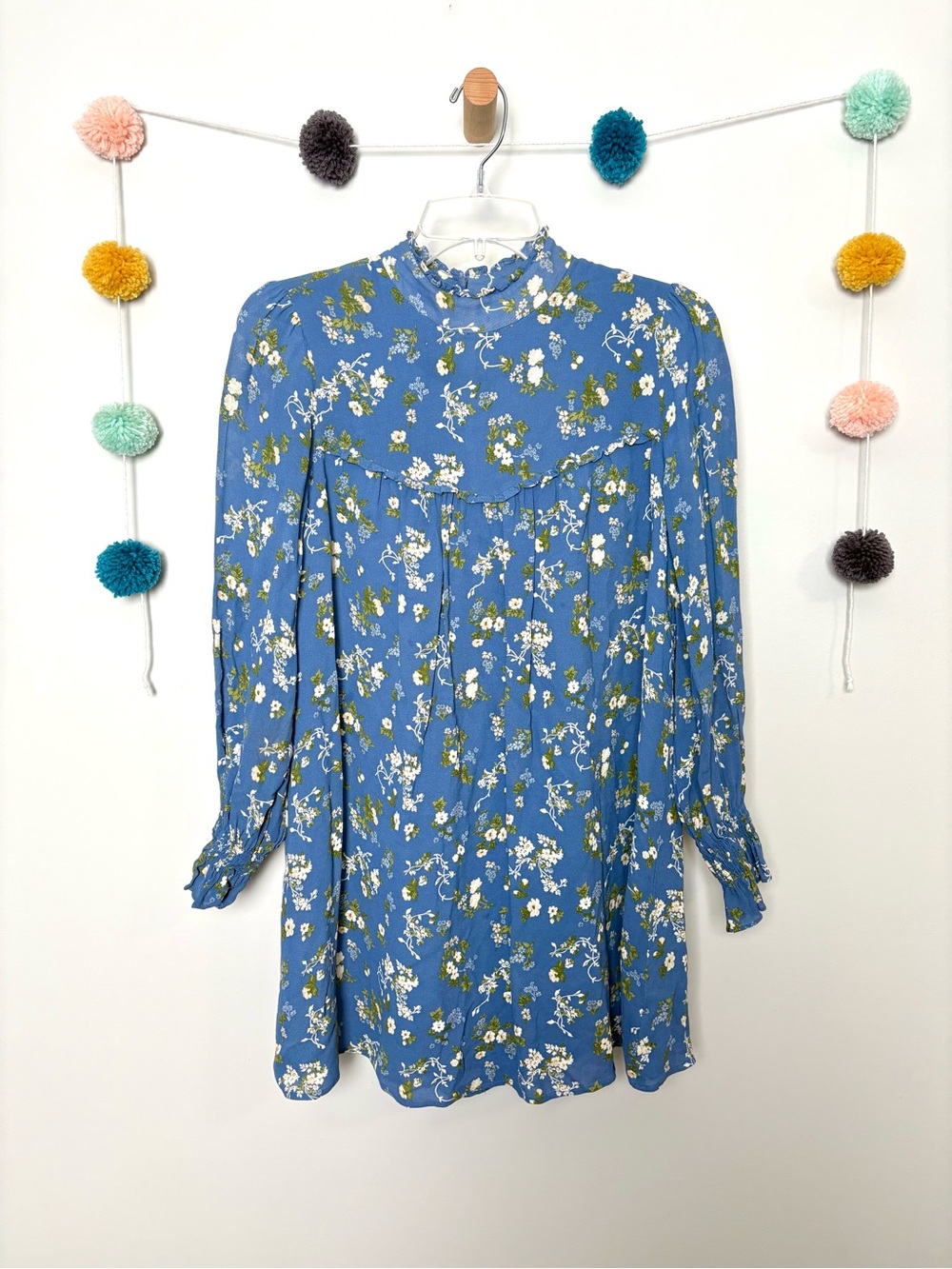 Reformation Jourdan Blue Floral Midi Dress - Picture 2 of 9